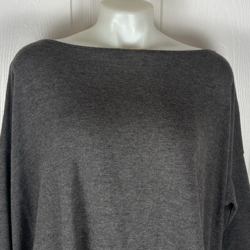 Stella & Dot women’s gray addy sweater poncho size Medium NWT - Picture 3 of 9